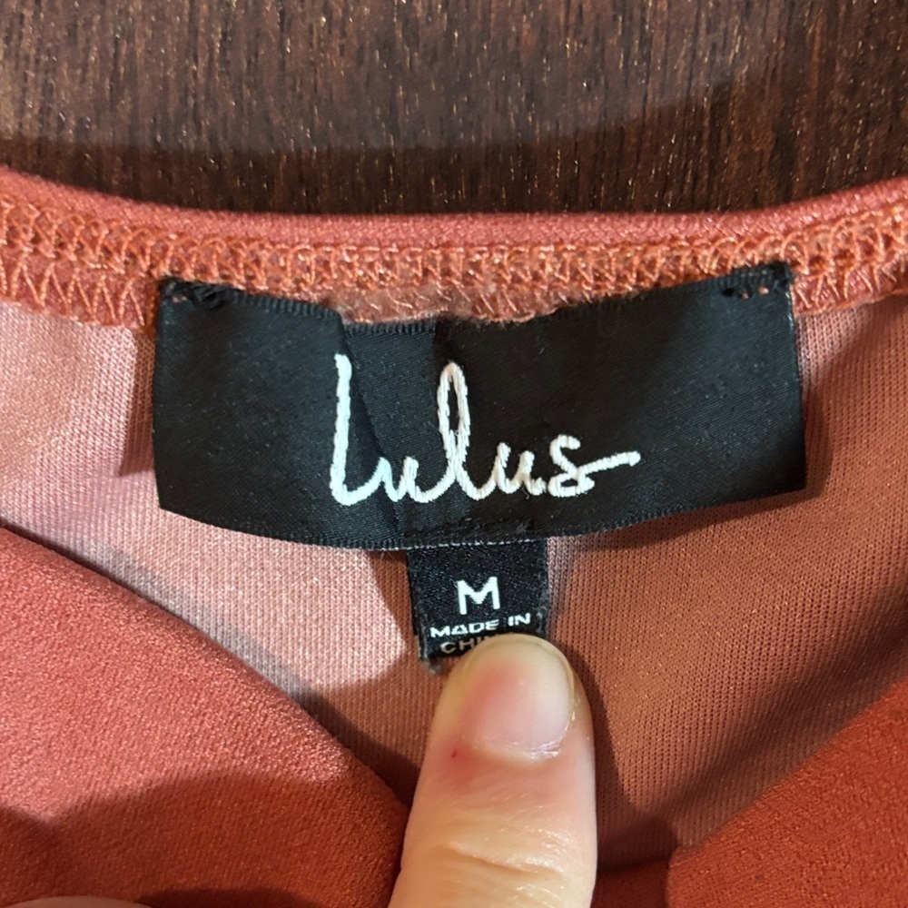 Lulu's Wow 'Em Rusty Rose Bustier Bodysuit - Picture 5 of 7